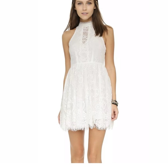 Free People White Lace Halter Dress - Picture 4 of 7